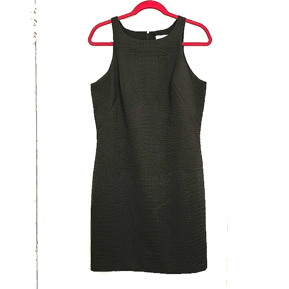 Amanda Uprichard Faux Reptile Sleeveless Racerback Dress – Black, Size Large